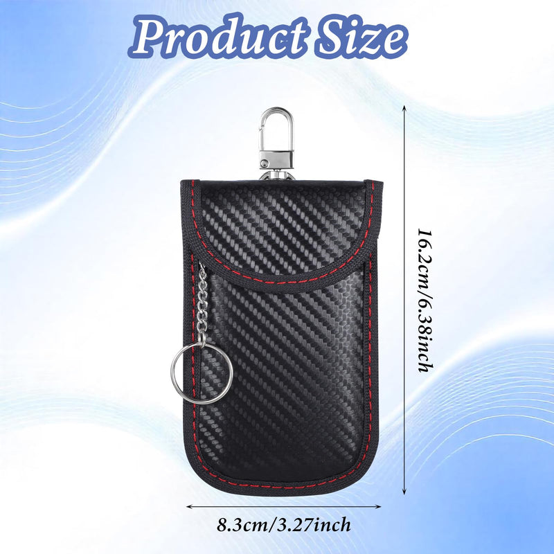 2 Pack Faraday Pouch for Car Keys, Faraday Key Fob Protector Car Security Protection Key Fob Signal Blocker Box for Car RFID Signal Blocking Anti-Theft Pouch Anti-Hacking Case Blocker Black