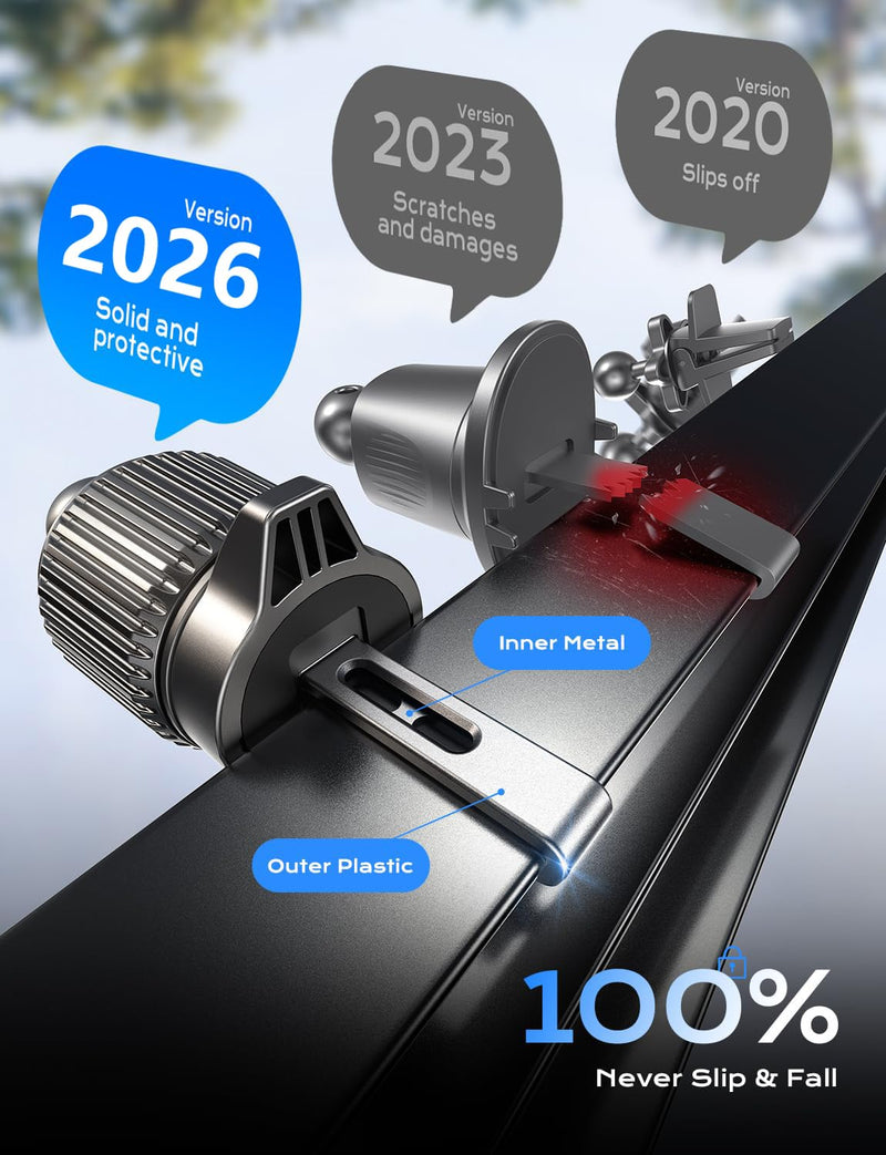 Chgeek for MagSafe Car Mount Charger[15W Fast Charging & 2400gf Magnetic] | 360°Adjustable Car Phone Holder With Cooling Fan, Magnetic Wireless Car Charger for iPhone 17 16 15 14 13 12 Pro Max Plus