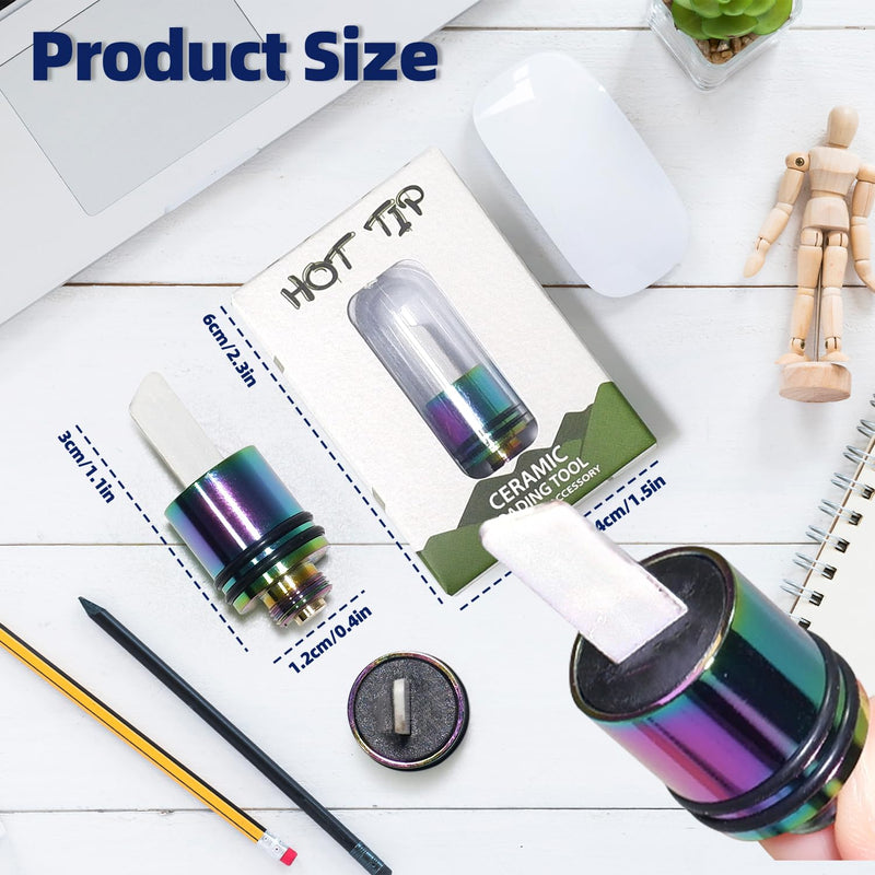 Ceramic heating head, multi-function heating tool 3 seconds fast heating, used for slicing candles, dipping oil, etc. (Mixed color) (1PCS)