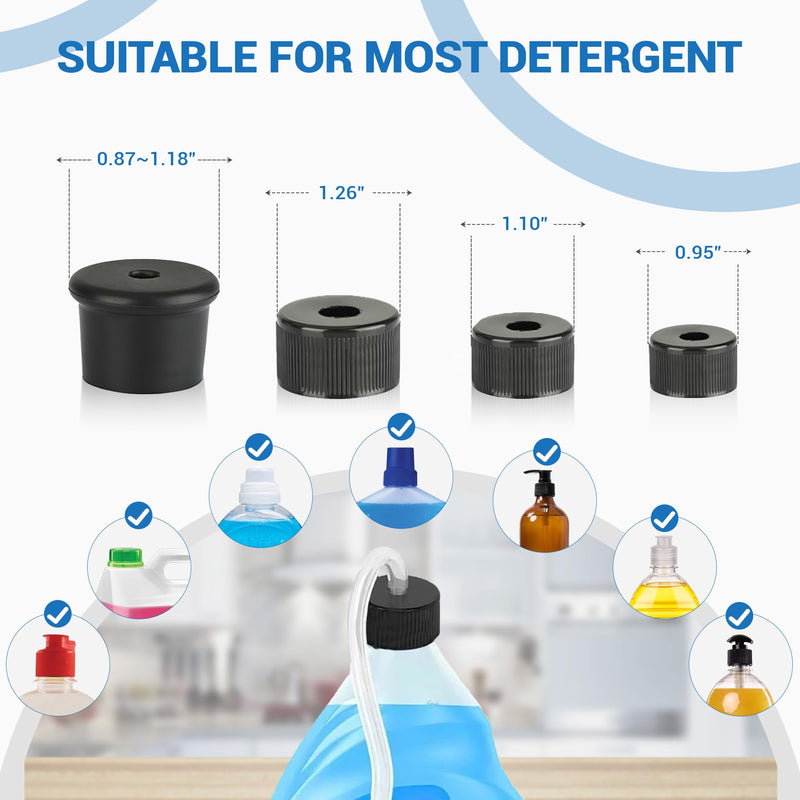 Yofidra Sink Soap Dispenser Extension Kit: Under Sink Dish Soap Dispenser with 47" Tube for Countertop Kitchen Sink Accessories, Sink Hose with Check Valve for Prevent Backflow 2PCS White 2 47" (Pack of 2)