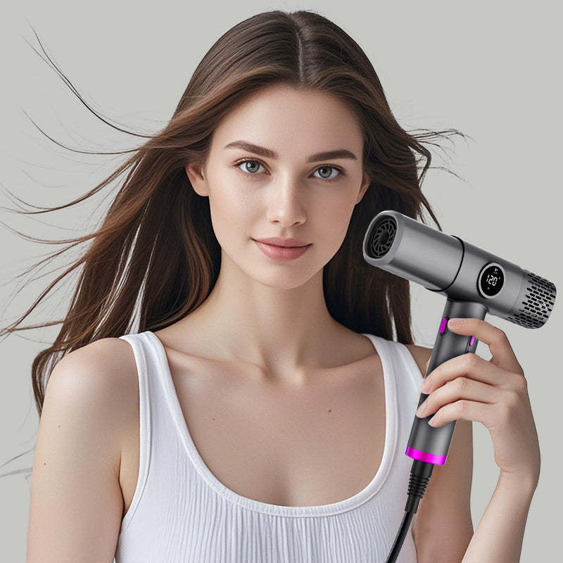 Hair Dryer, Professional Ionic Blow Dryer High Speed Hairdryer | with Diffuser Attachments, 3x Fast Drying, 500M Ion, Lightweight Compact Powerful Hair Dryer for Women & Men