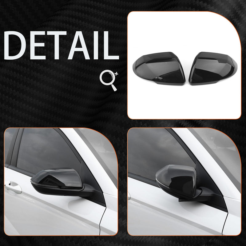 ABS Car Exterior Mirror Cover Side Rearview Mirrors Cover Mirrors Protective Caps Mirror Protective Shell Compatible with Hyundai Kona SX2 2024 2025 Accessories (Glossy Black Style) Glossy Black Style