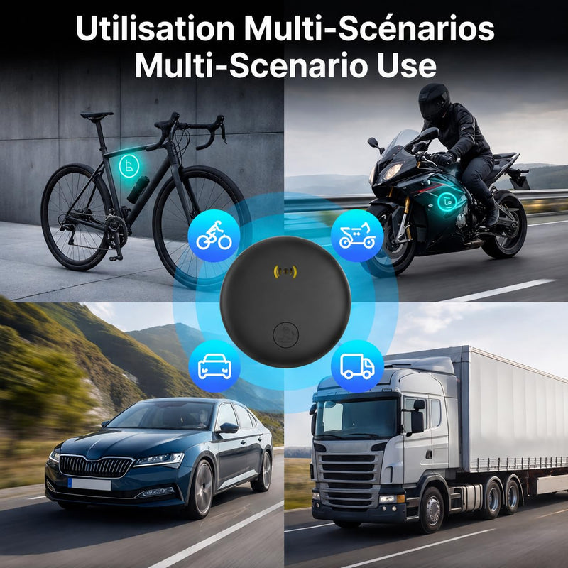 GPS Tracker for Vehicles,2 Pack Magnetic Hidden GPS Tracker for iOS Find My | Mini Tracking Devices for Cars Hidden Splashproof Available(iOS Only),No Monthly Fee Subscription No SIM Card Required-Black Black