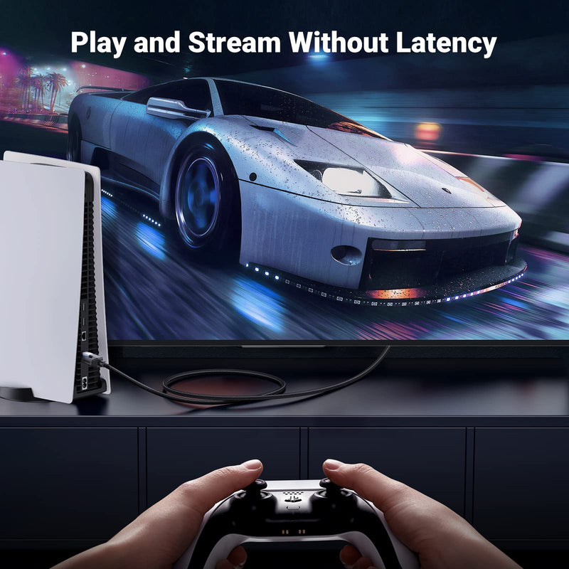 UGREEN Cat 8 Ethernet Cable 25FT, High Speed Braided 40Gbps 2000Mhz Network Cord Cat8 RJ45 Shielded Indoor Heavy Duty LAN Cables Compatible with Gaming PC PS5 PS4 PS3 Xbox Modem Router 25FT