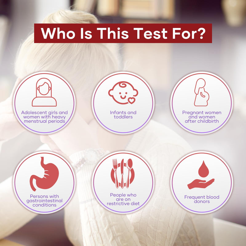 Iron Deficiency Test Kits: 2 Packs Iron Level Test Result in 15 Mins (2)