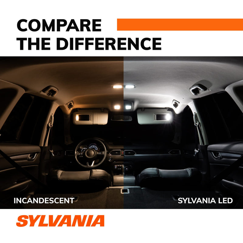 SYLVANIA - 7443 SilverStar Mini Bulb - Brighter and Whiter Light, Ideal for Daytime Running Lights (DRL) and Back-Up/Reverse Lights (Contains 2 Bulbs)