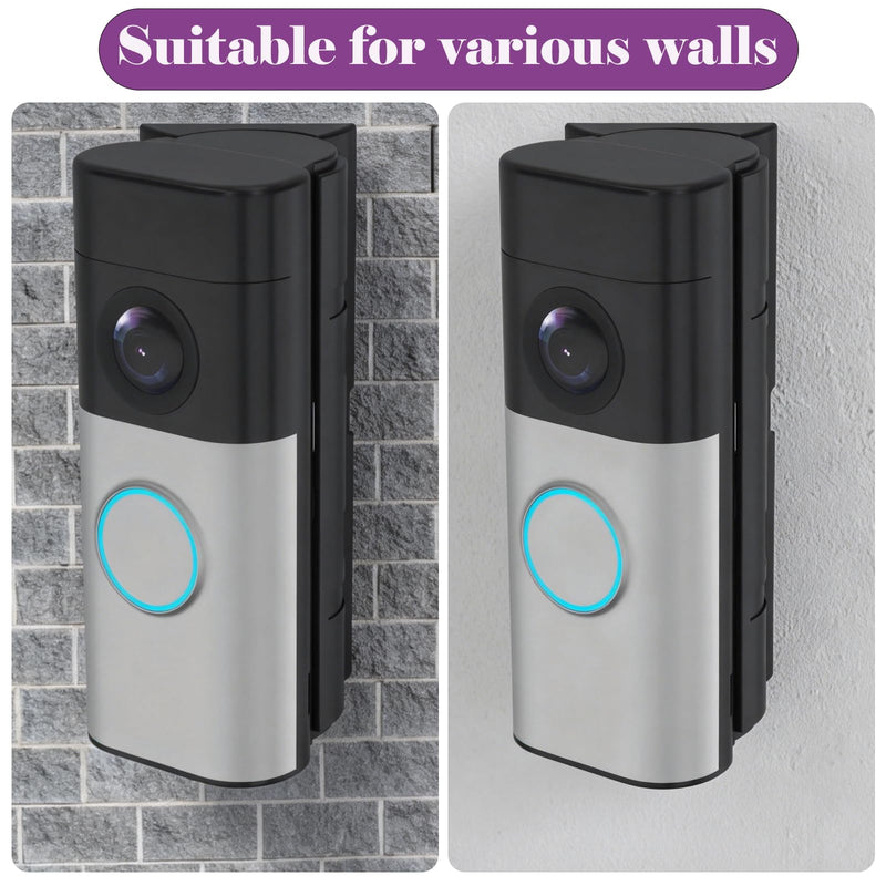 Adjustable Doorbell Angle Mount, 0-45° Anti-Theft Doorbell Mounting Bracket Compatible with Ring Wired Doorbell Plus/Pro (2026 Latest Models) & Battery Doorbell Plus/Pro (2nd Gen)