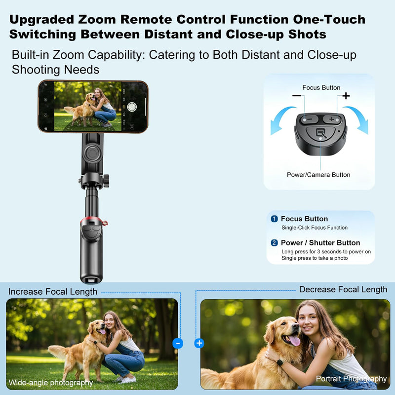 Koolehaoda Magnetic Mini Selfie Stick for MagSafe 4 in 1 Phone Tripod | Extendable Stand with Detachable Phone Clip Wireless Remote Portable Pocket Size for iPhone Android Foldable Compact Travel