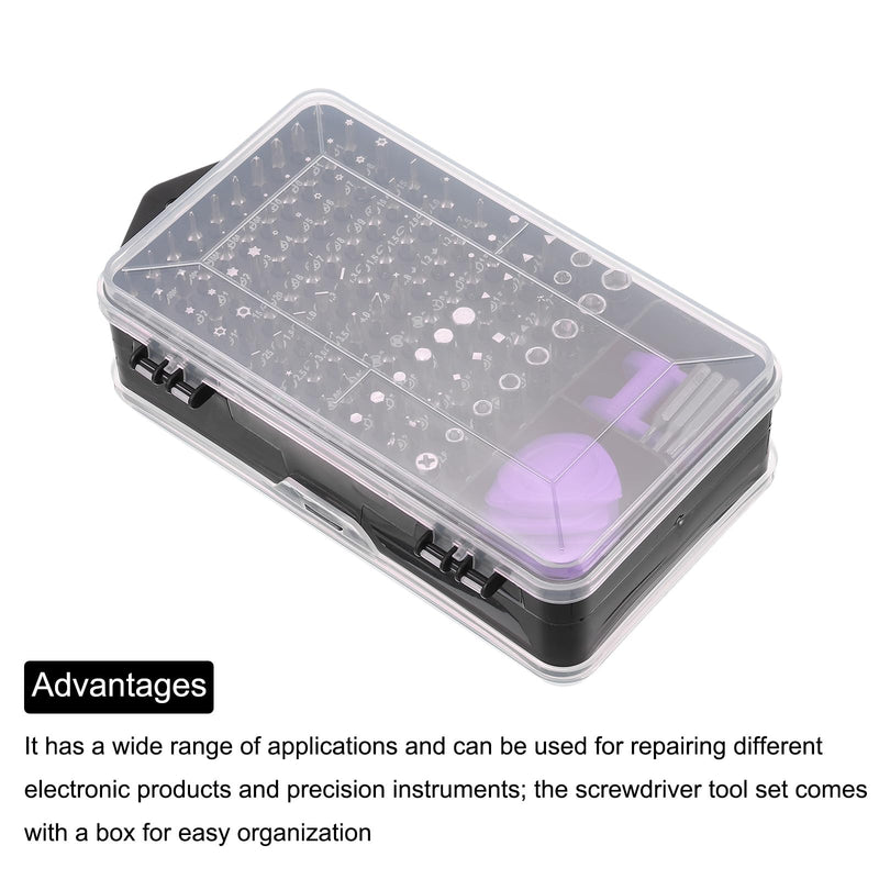 MECCANIXITY 138 in 1 Magnetic Precision Screwdriver Set Electronics Repair Tools Kit for Cellphone Mobile Phone Laptop PC Computer, Purple