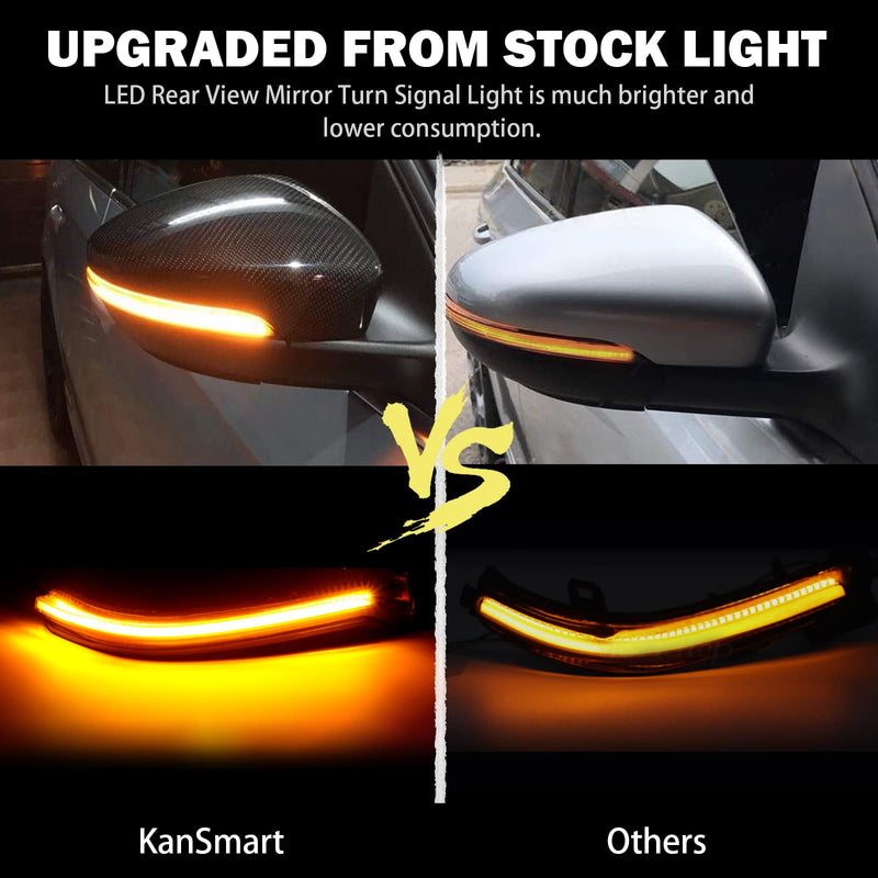 LED Dynamic Sequential Turn Signals Mirror Lights for BMW F30 F32 F36 F22 X1 i3 BMW 1/2/3/4 Series Smoked Sequential Side Marker Turn Signal Light Lamp Blinkers Accessories 63137280771 63137280772 Dark Smoked Lens
