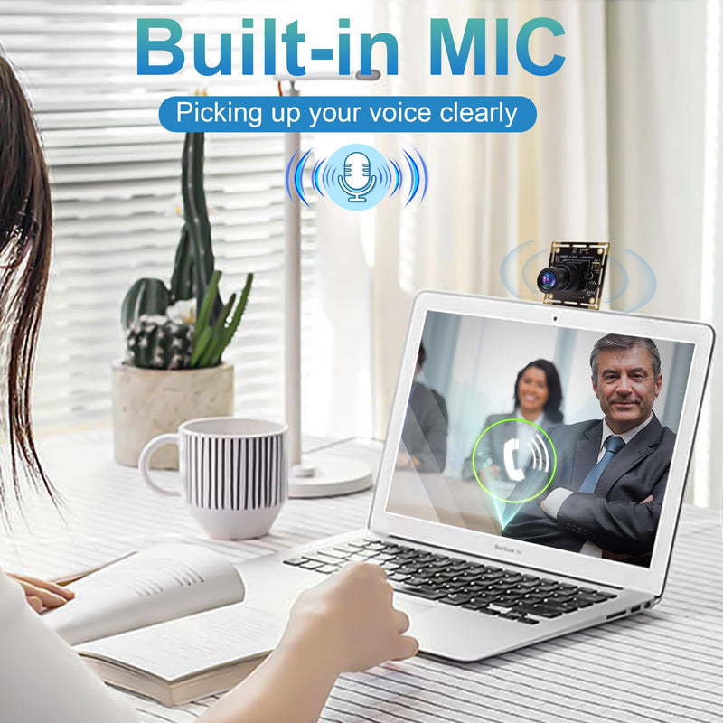 1080P USB Camera Module for Video Conferencing, 2MP IMX323 with 170 Degree Fisheye Lens, H.264 Format and Low Light Performance for Computer, Linux, Android, Jetson Nano