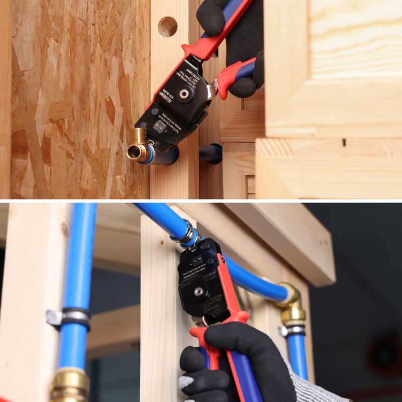 iCrimp ICP-BJ03 PEX Clamp Tool for Cinch and Removal of 3/8-in, 1/2-in, 3/4-in and 1-in PEX Clamp Rings, One-handed PEX Crimping Tool Clamp&Removal Tool