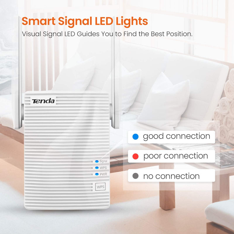 Tenda AC1200 WiFi Range Extender, WiFi Repeater Wireless Signal Booster, WiFi Extender Signal Booster Covers Up to 1300 Sq.ft and 20 Devices, Dual-Band and Double-Antennas WiFi Repeater(A18) AC1200(A18)