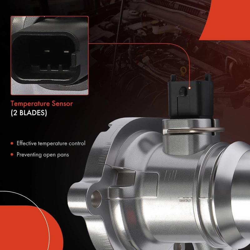 A-Premium Upgraded Aluminum Engine Coolant Thermostat Housing Assembly with Sensor & O-ring Compatible with Chevy Cruze 11-16, Sonic 12-20, Trax 13-21 & Buick Encore 13-21, 1.4L, Replace# 55565336