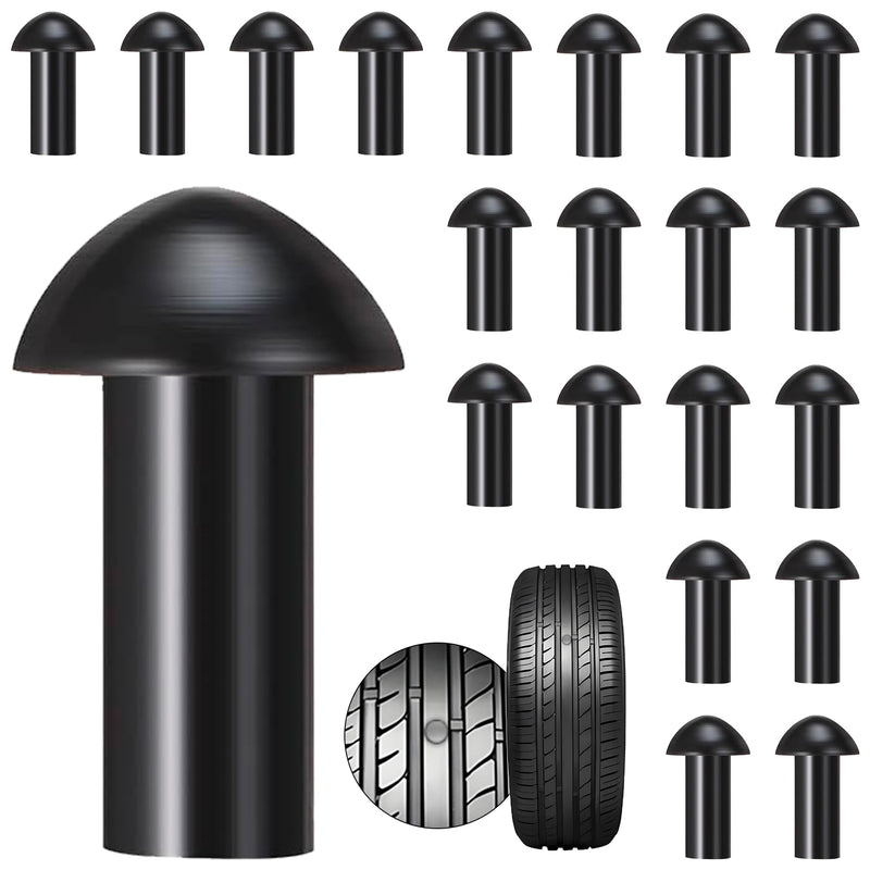 Richcat Tubeless Tire Puncture Repair Kit with Mushroom Plug, Repairs punctures and Flat Tires for Motorcycles, Cars, Trucks, ATVs and Tractors 15Plugs Kit