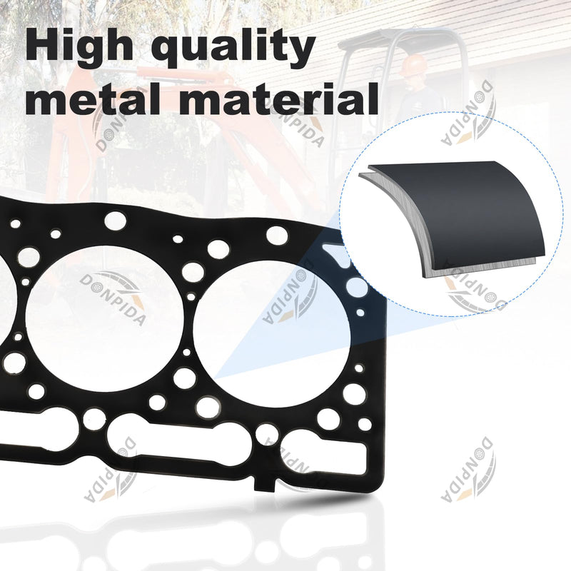 Cylinder Head Gasket Replaces 1G063-03310 Compatible with Kubota D1105 D1305 enigne, for Tractors B2400 B2410 B26 B2630 B7610 F2400 F2560 F2880 FZ2400 KX161-2 KX41 RTV1100 RTV1140 U25 ZD28