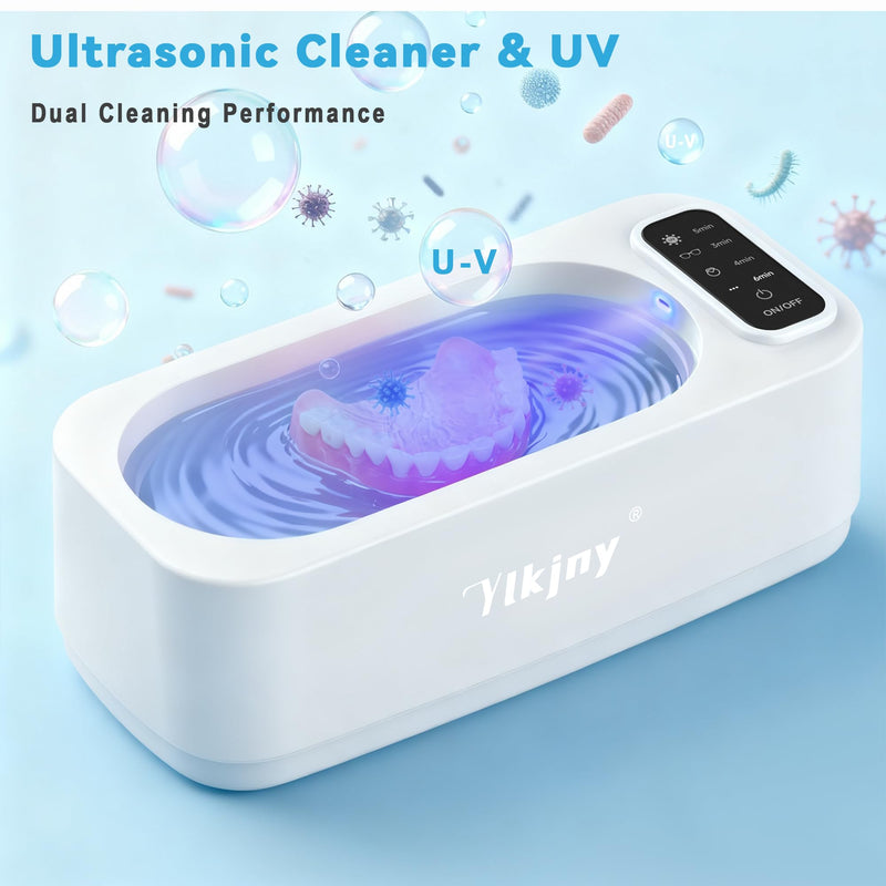 Ultrasonic Jewelry Cleaner, 55KHz 400ml Ultrasonic Cleaner with 4 Cleaning Modes & LED Light, Ideal for Jewelry Cleaner, Eyeglasses, Rings, Retainers, Silverware, Watches and Small Valuables