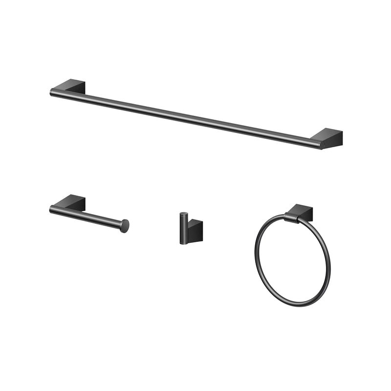 Gatco 4711MX Bleu, 18" Towel Bar In Matte Black
