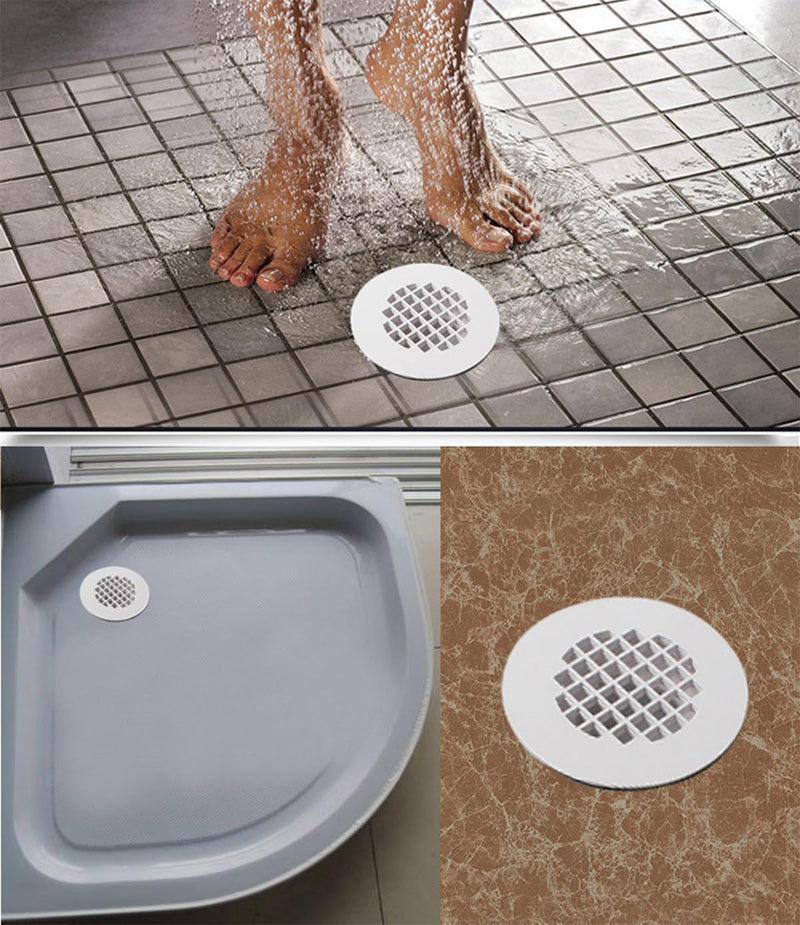 Low Profile Shower Drain Kit for 2” Side Outlet Shower Drain，with 1.5“ Adapter Match 1 1/2 Low Profile Drain，PVC Side Discharge Drain with Perforated Strainer