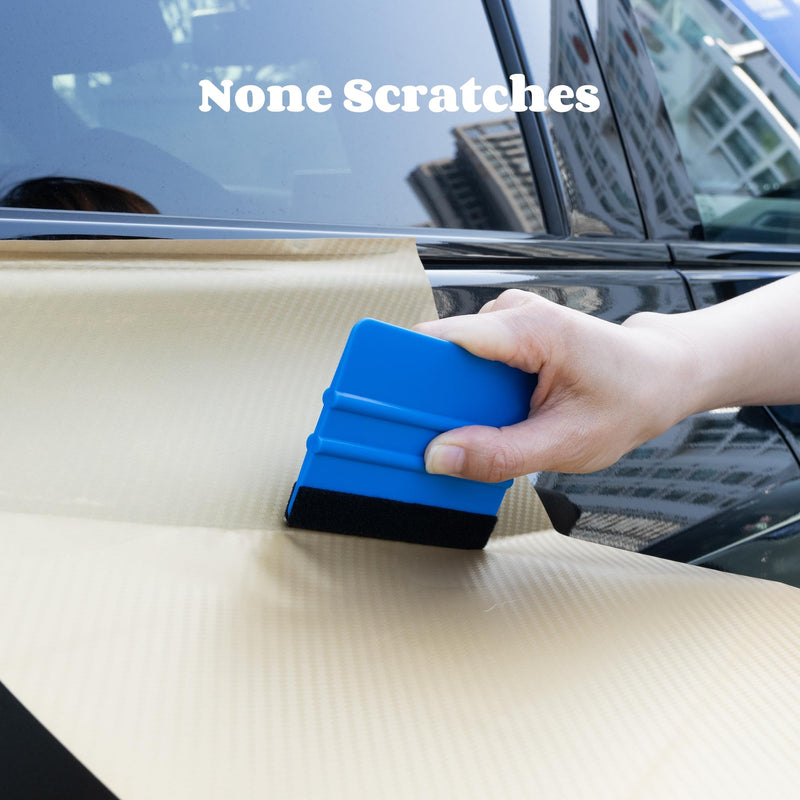 CARTINTS Complete Vehicle Vinyl Wrap Tools Kit Window Tint Tools Kit for Car Wraps with Yellow Micro Squeegee for Corner Full Wrapping, Felt Squeegee, Film Knife, Vinyl Wrap Gloves with micro squeegee