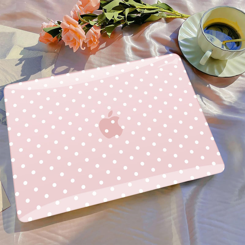 B BELK for MacBook Neo Case 13 inch 2026 A3404, Blush Polka Dot | Cute Protective Plastic Hard Shell for Mac Neo Case 13 inch with Keyboard Cover & Screen Protector, Lightweight, Easy Snap-On