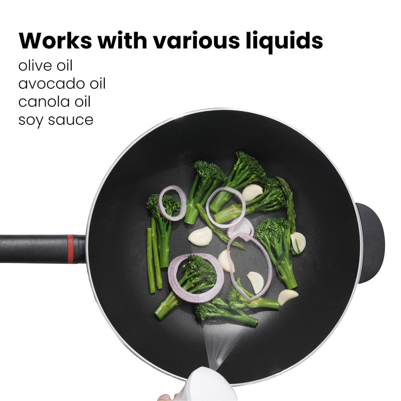 Mistifi Premium Oil Sprayer – Dark Glass Bottle for Cooking, Air Fryer & Salad – Fine Mist, Easy Press – Abyss/Olive Brown