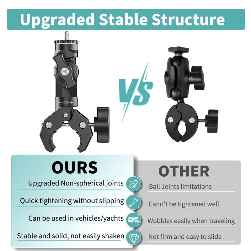 Starlink Mini Mount 2025/2026, Adjustable Clamp Mount for RV, Yacht, Camper | Includes Aluminum Alloy Mini Pipe Adapter, Adjustable Angle, 5-Minute Installation, Starlink Mini Accessories for Outdoors