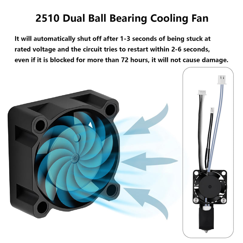 0.4mm X1 X1C Hotend Complete Kit, Full Assembly Hot End Print Head with Ceramic Heater, Thermistor, Cooling Fan, 0.4mm Hardened Steel Nozzle, Hotend Replacement for Bambu Lab X1/X1C 3D Printer X1 Series