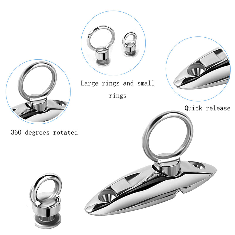 Fender Hanger 316 Stainless Steel Quick Release Fender Hanger,Fender Hangers use for pontoon boat,Bimini Top Deck Hinge,Quick Release Hinge ,Marine Hardware Accessories,Include Screws, Pack of 2