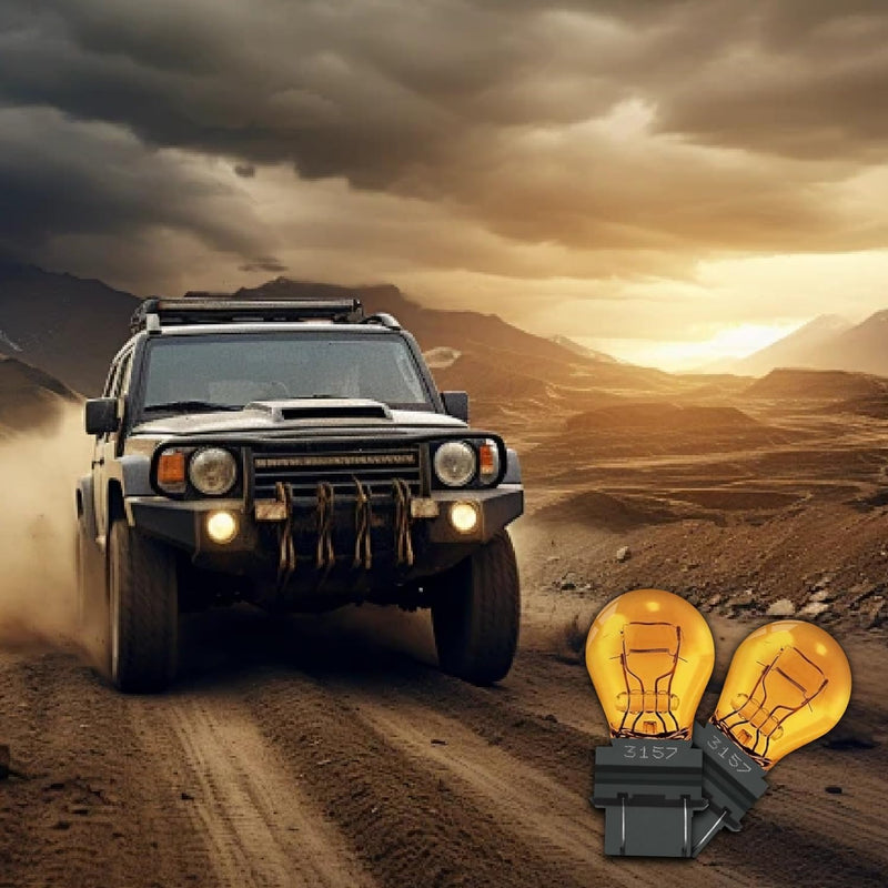 3157A(amber) Bulbs 20 Pack,12V 3047 3057 3157LL 3157K 3457 3757 4057 4157 Miniature Bulb Mini Bulb,Brake Light Turn Signal Side Marker Tail Light Bulb Replacement
