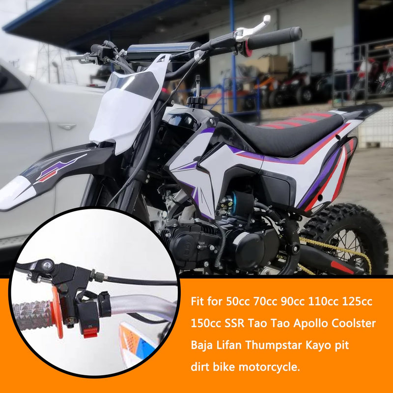 38.9'' 990mm Clutch Cable with Adjuster for 50cc 70cc 90cc 110cc 125cc SSR110 SSR125 Apollo RFZ125 DB007 TaoTao DB17 DB27 CT70 EX250F SDG Coolster Baja Chinese Pit Dirt Bike Motorcycle Black
