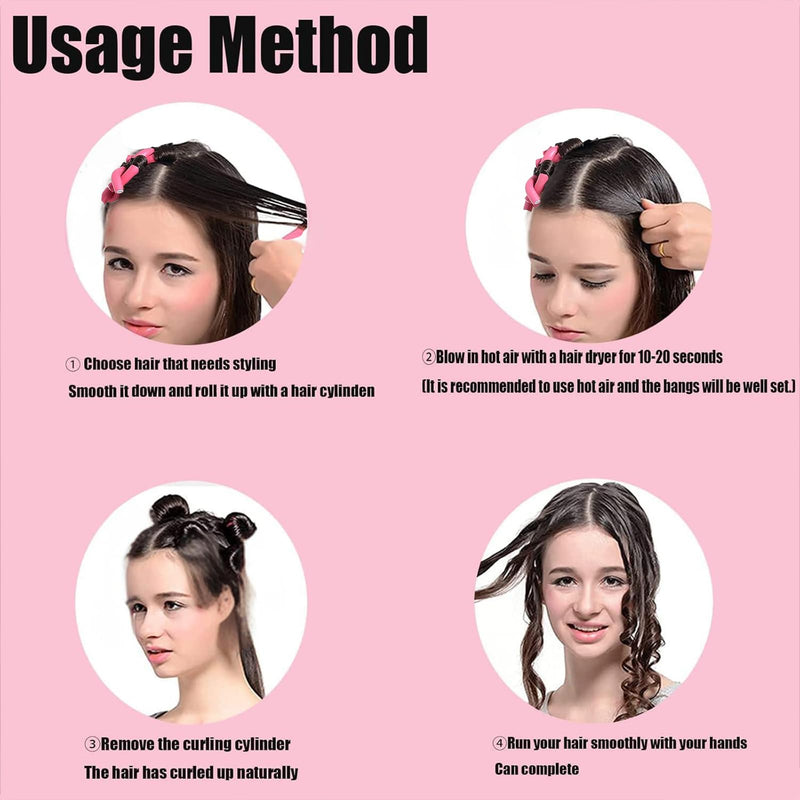 30 Pcs Flexible Hair Rollers - Heatless Curling Rods for Long and Short Hair, Foam Curlers for Sleeping, Styling Tools DIY