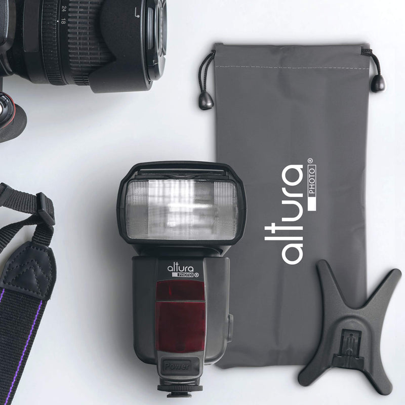 Altura Photo Camera Flash with LCD Display, Universal Speedlite for DSLR | Standard Hot Shoe for Canon, Sony, Nikon, Panasonic & Mirrorless