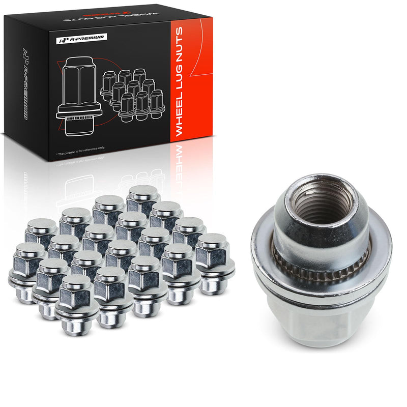 A-Premium M12-1.25 Wheel Lug Nuts Compatible with Nissan Pathfinder Maxima Murano 370Z INFINITI QX60 Q50 G25 G35 G37 QX50 Front and Rear Side 20-PC Set 20PCS