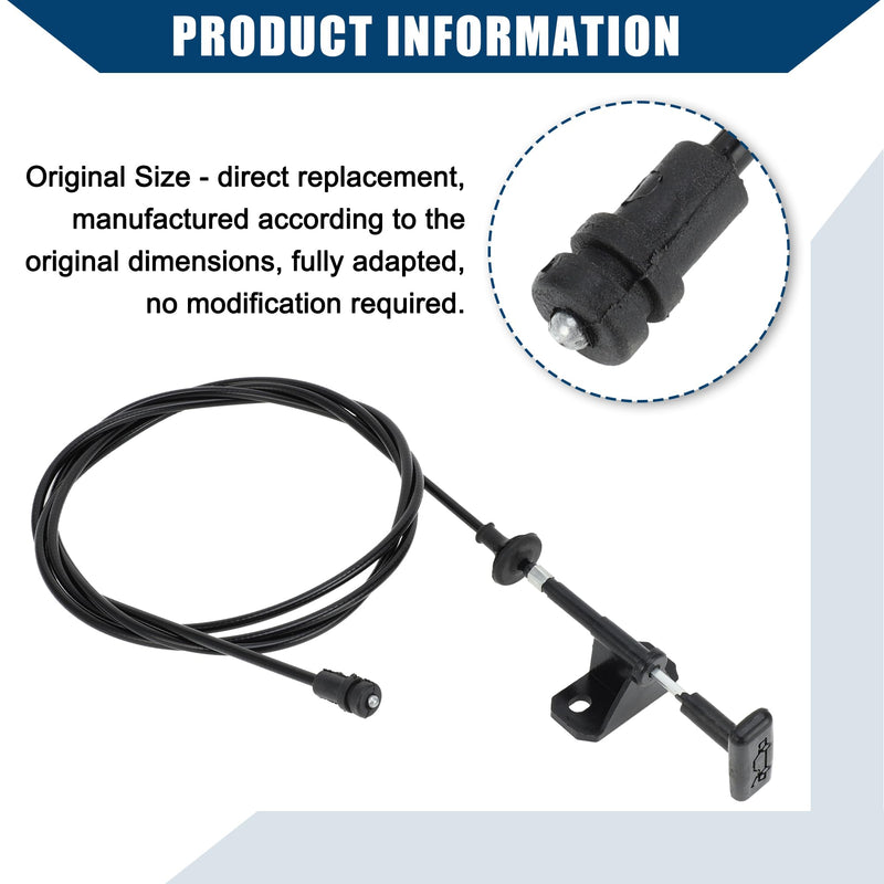No.14039963 / Hood/Release Cable for Chevrolet Suburban C10 1984-1986 for GMC Suburban C1500 1984-1986 / Hood Control Cable/Durable/Plastic / 1 Pcs/Black