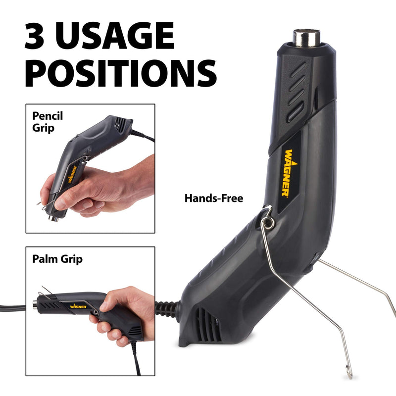 Wagner Spraytech 2410910 HT400 Electric Kit Heat Gun, Heat Gun for Electrical Wire Repair, Shrink Tubing, Shrink Wrapping, Electric Wiring, Auto Body Work, Dual Temperature 680 & 450 Degrees Electrical Kit