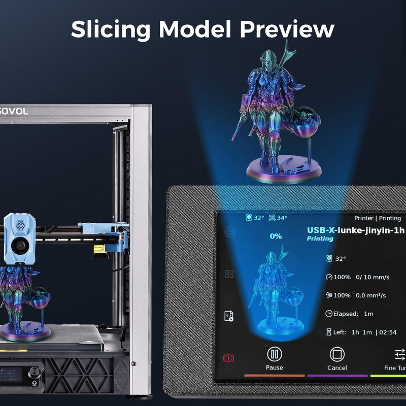 Sovol 5 Inch IPS50 HDMI Capacitive Touch Screen with Klipper Firmware and Desktop Stand for Sovol SV08 Sovol Zero 3D Printer