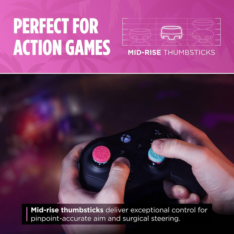 KontrolFreek Action Adventure Performance Thumbsticks – Heist Edition for Xbox One & Xbox Series X|S Controller | Pink/Blue