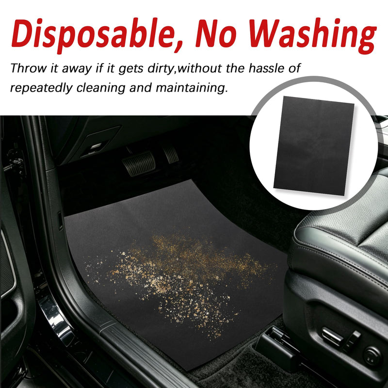 20PCS 19.7"x15.7" Nonwoven Fabric Disposable Car Floor Mats Cover | Absorbent Disposable Car Mats for Avoiding Water & Grime,Universal Disposable Floor Mats for Cars Detailing