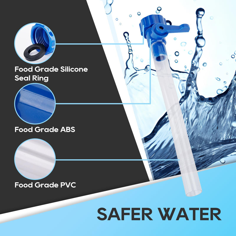 RVGUARD RV Water Tank Filler with Shutoff Valve, Fill Your Water Tank Quickly, RV Fresh Water Fill Adapter Fits Standard Drinking Water Hoses, Features 5/8" Tube 1