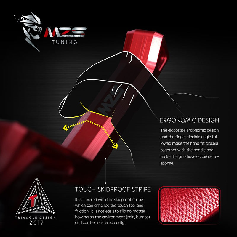 MZS Red Motorcycle Clutch Brake Levers Short Adjustable CNC Compatible with GROM MSX125 14-25 / CBR500R CB500F CB500X 13-21 / CB300R Monkey 18-24 / CBR300R CB300F 14-21 / CBR250R 11-15 GROM/CBR250R/CBR300R/CBR500R/CB500F