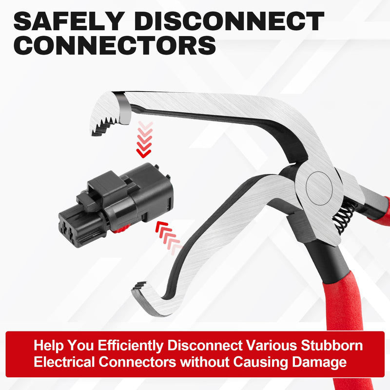 3PCS Electrical Disconnect Pliers, Upgrade Electrical Connector Pliers, Automotive Electrical Connector Removal Tool, Electrical Plug Connector Separator for Cars, Trucks, SUVs