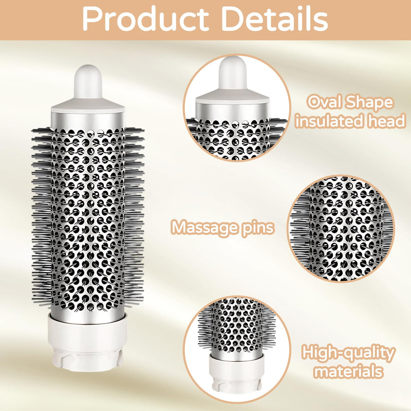 Round Volumizing Brush For Shark Hot Brush Replacement,For Shark Flexstyle Attachments, Suitable For Straight, Wavy, Curly And Coily Hair
