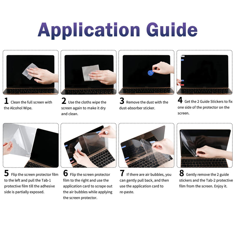F FORITO 2-Pack Anti Blue Light Screen Protector Compatible with 2023 MacBook Pro 16 inch M2 Pro /M2 Max Chip Model A2780, Anti Glare & Anti Scratch Laptop Screen Protector