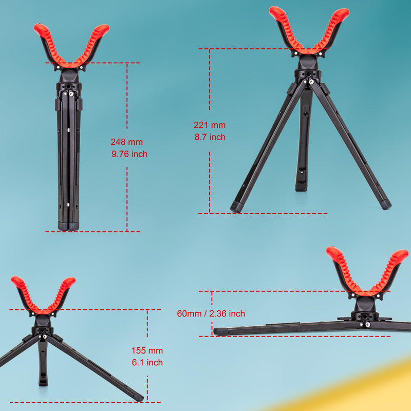 Zeadio Camera Tripod Rest, 2.4-8.7 inch AdjustableTripod Portable Rest Stand with 360 Degree Rotation V Yoke for All Camera