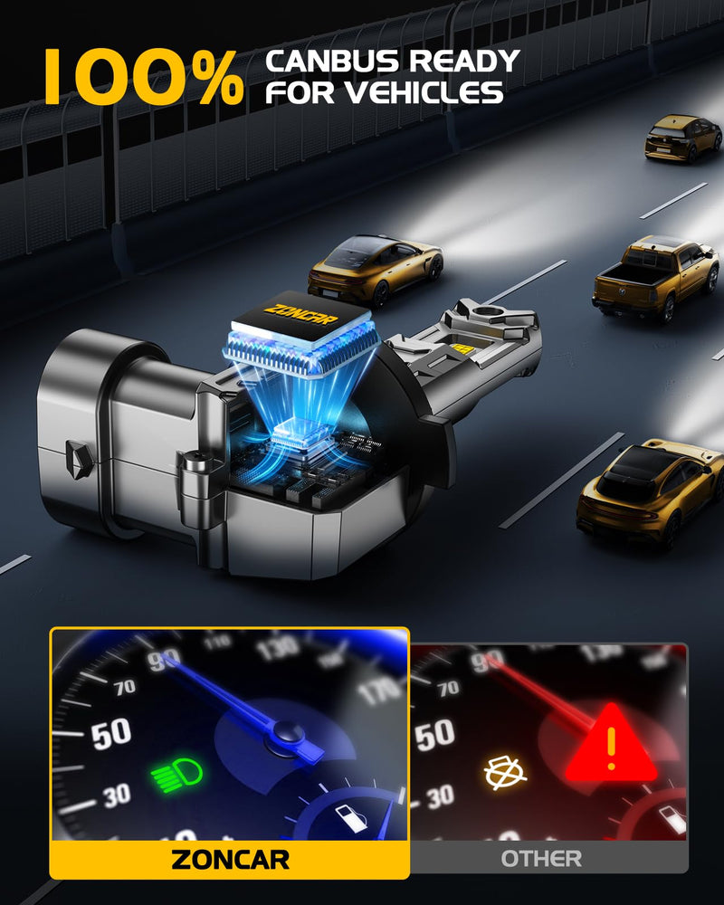 9005 9006 Fog Light Bulbs Combo, 10X Brighter 120000LM 6500K White HB3 HB4 Driving Light Bulbs, 1:1 Size Plug N Play, 60,000h Long Lifespan, Automotive Headlight Covers, Box of 4 9005+9006