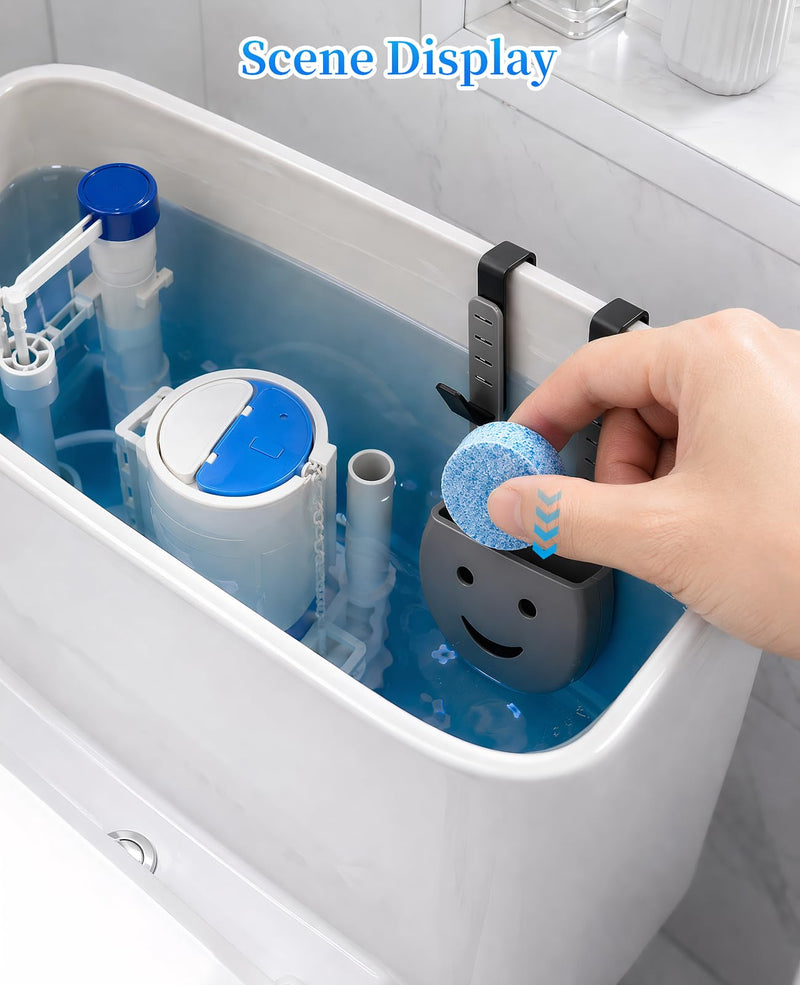 2 PCS Toilet Tank Tablet Holder, Silicone Hanging Toilet Tablet Bowl Holder for Inside Tank