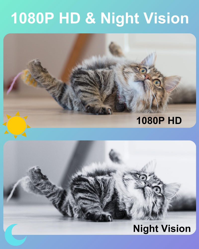 Mini Camera Wireless 1080P Wi-Fi Hidden Camera for Indoor Security Pet Monitoring, Motion Detection & Night Vision Nanny Cam Pet Cameras 1080P HD