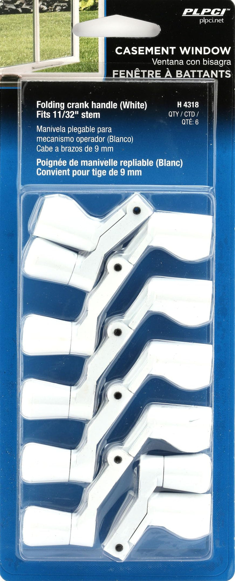 Prime-Line H 4318 Operator Folding Crank Handle, 11/32 In., White Painted Finish (6 Pack)