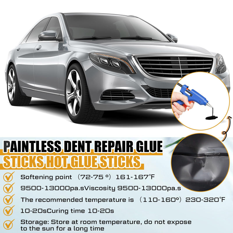20 Pcs Paintless Dent Repair Glue Sticks PDR Glue Hot Sticks Paintless Dent Repair Tool for Car Restoration Remover Tool Set (Black) Black 20